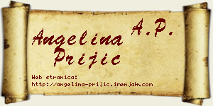 Angelina Prijić vizit kartica